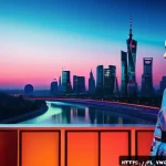 가상 패션쇼에서의 제품 론칭 전략 - A vibrant virtual fashion show runway scene set inside a sleek, futuristic digital venue in Warsaw, ...