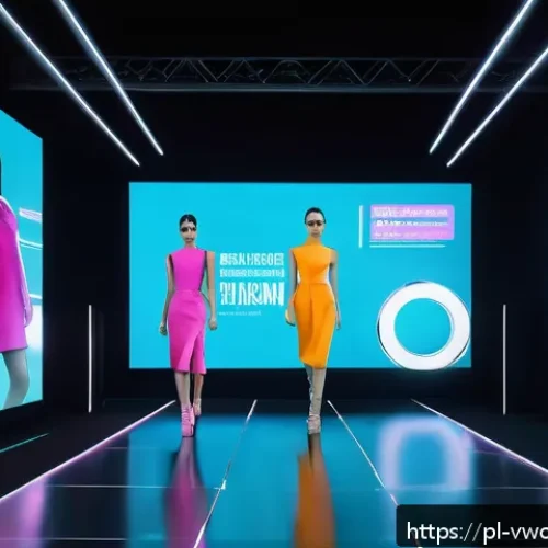 메타버스 패션쇼의 관객 참여도 측정 방법 - A futuristic virtual fashion show set in a vibrant metaverse environment with diverse avatars explor...